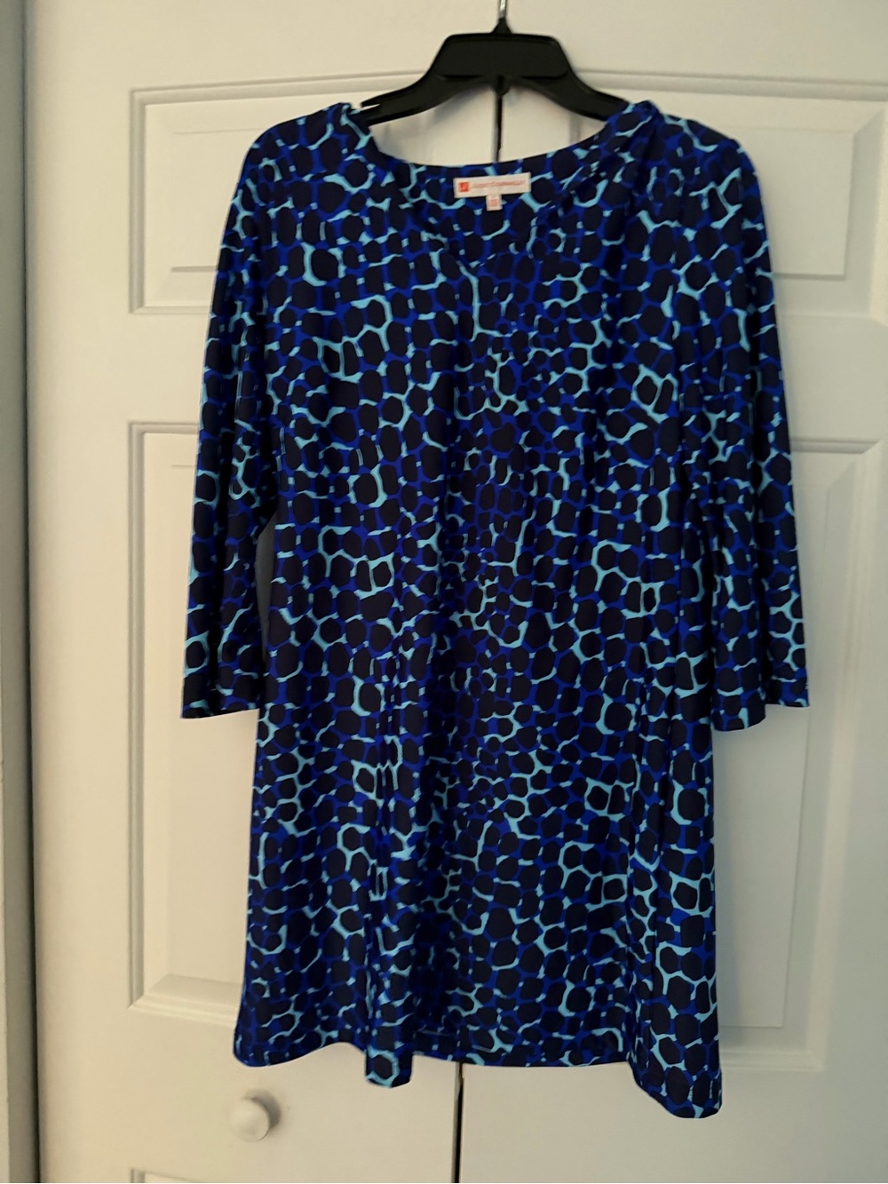 Jude connally Blue Patterned nylon/spandex Dress large